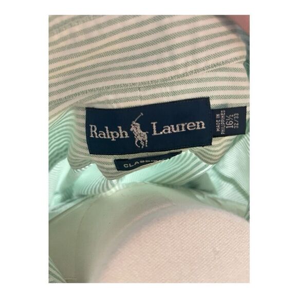 Men’s Polo Ralph Lauren Men’s Button Down Casual Office Shirt Size Large 16.5 - Picture 5 of 5